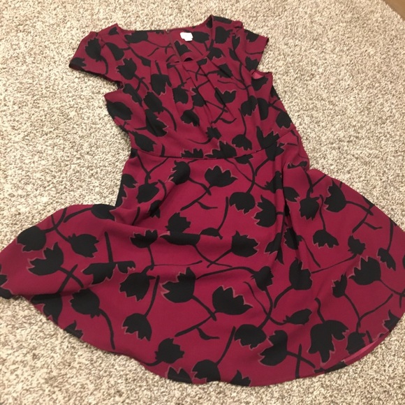 Loft Red and Black Dress - Picture 3 of 7